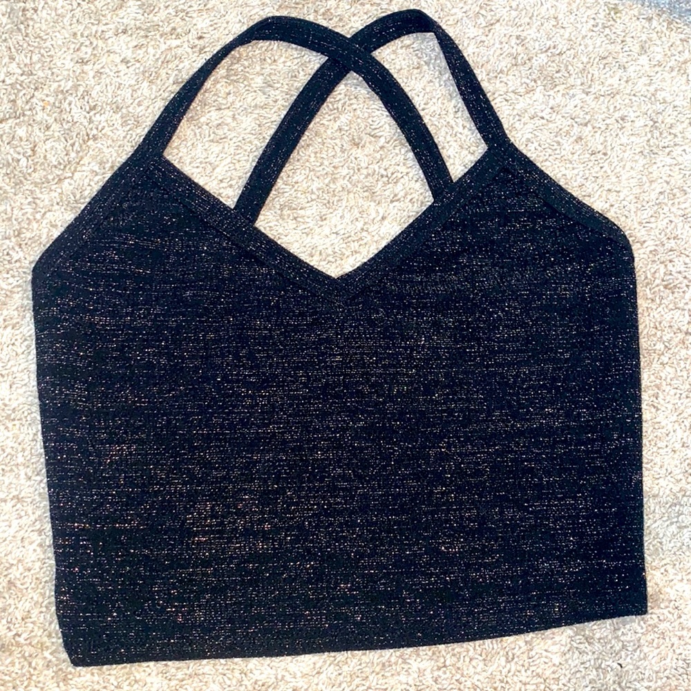 Forever 21 sparkly crop top